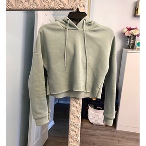 Cropped Fleece Hoodie